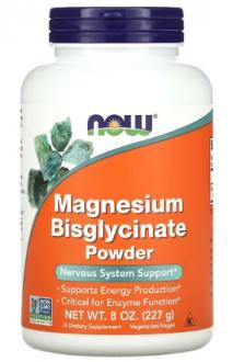Магний бисглицинат, Magnesium Bisglycinate, Now Foods, 227 г.