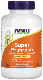 Масло вечерней примулы, Evening Primrose Oil, Now Foods, 120 капсул