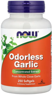 Чеснок, экстракт, Odorless Garlic, Now Foods, 250 капсул