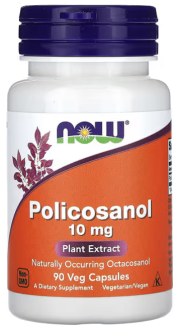 Поликозанол (Policosanol), Now Foods, 10 мг, 90 капсул