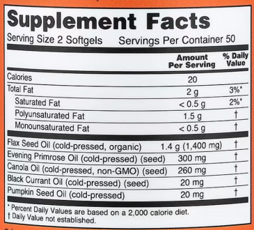 Омега 3 6 9, Now Foods, 1000 мг, 100 капсул
