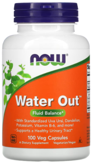Мочегонное средство, травяное, Water Out, Now Foods, 100 кап.