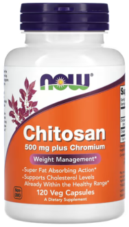 Хитозан, Now Foods, 500 мг, 120 капсул