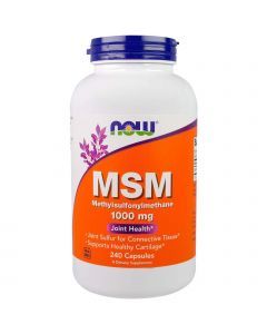 МСМ, Метилсульфонилметан, MSM, Now Foods, 1000 мг, 240 капсул.