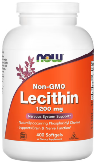 Лецитин, Lecithin, Now Foods, 1200 мг, 400 капсул