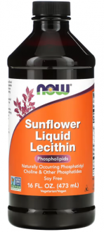 Лецитин подсолнечный жидкий, Lecithin, Now Foods, 473 мл