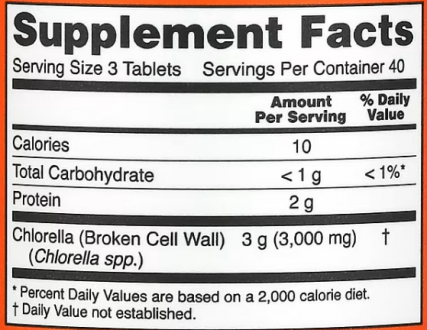Хлорелла, Chlorella, Now Foods, 1000 мг, 120 таблеток
