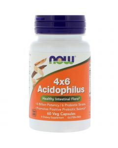 Пробиотики, Acidophilus, Now Foods, 60 капсул