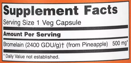 Бромелайн, Bromelain, Now Foods, 500 мг, 60 капсул