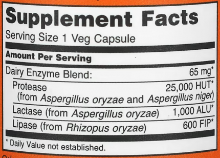 Лактаза (Dairy Digest Complete), Now Foods, 90 капсул
