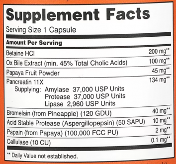 Пищеварительные ферменты, Super Enzymes, Now Foods, 90 капсул