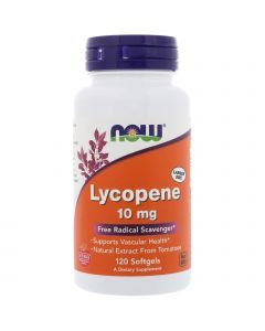 Ликопин (Lycopene), Now Foods, 10 мг, 120 гелевых капсул