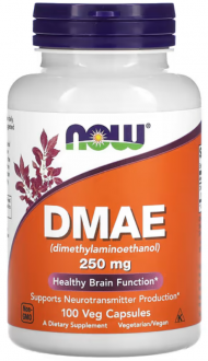 DMAE (Диметиламиноэтанол), Now Foods, 250 мг, 100 капсул