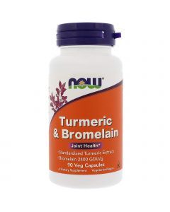 Куркума и бромелайн, Turmeric & Bromelain, Now Foods, 90 капсул