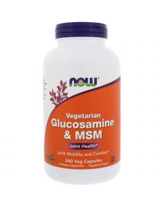 Глюкозамин и МСМ, Glucosamine & MSM, Now Foods, 240 капсул