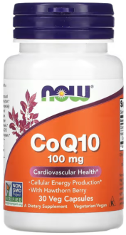 Коэнзим Q10, Coenzyme Q10, Now Foods, 100 мг, 30 капсул