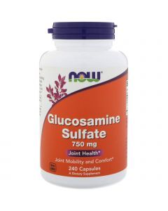 Глюкозамин сульфат, Glucosamine Sulfate, Now Foods, 750 мг, 240 кап.