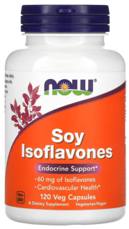 Соевые изофлавоны, Soy Isoflavones, Now Foods, 120 капсул