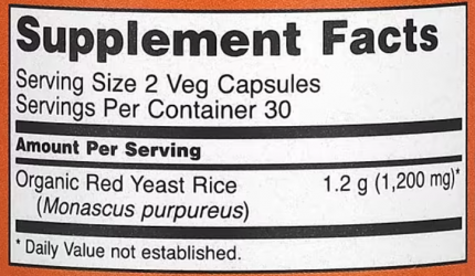 Красный дрожжевой рис, Now Foods, 600 мг, 60 капсул