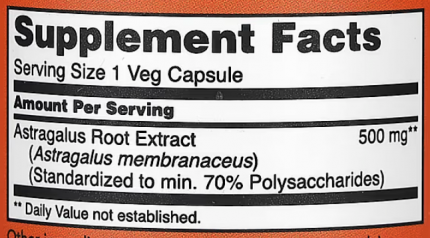 Экстракт Астрагала, Astragalus, Now Foods, 500 мг, 90 капсул