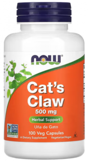 Кошачий коготь (Cat's Claw), Now Foods, 500 мг, 100 капсул
