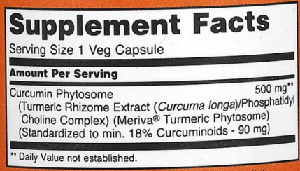 Куркумин, Curcumin, Now Foods, 60 капсул
