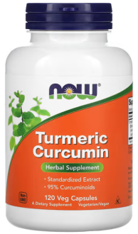 Куркумин, Curcumin, Now Foods, 120 капсул