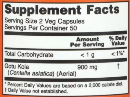 Готу кола (Gotu Kola), Now Foods, 450 мг, 100 капсул