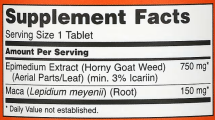 Горянка с макой (Horny Goat Weed), Now Foods, экстракт, 750 мг, 90 таблеток