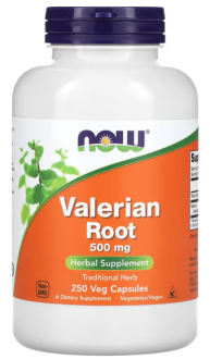 Корень Валерианы, Valerian Root, Now Foods, 500 мг, 250 капсул