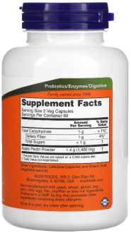 Яблочный пектин, Apple Pectin, Now Foods, 700 мг, 120 капсул