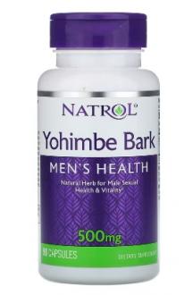 Йохимбе, Yohimbe Natrol, 500 мг, 90 капсул