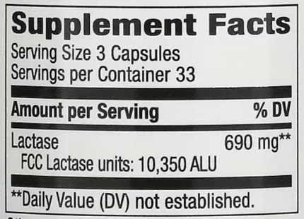 Лактаза (Lactase Formula EnzymeActive), Nature's Way, 100 капсул