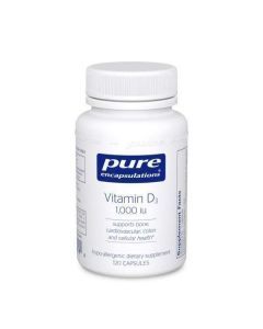Витамин D3, Vitamin D3, Pure Encapsulations, 1,000 МЕ, 250 капсул