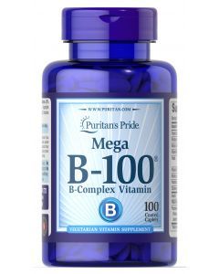 Витамины группы В, комплекс, Vitamin B-100, Puritan's Pride,100 капсул