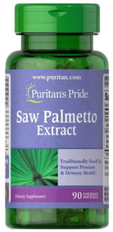 Со пальметто, Saw Palmetto, Puritan's Pride, экстракт, 90 гелевых капсул