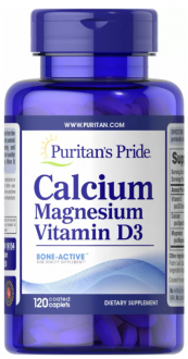 Кальций Магний Витамин Д, Calcium Magnesium with Vitamin D, Puritan's Pride, 120 капсул