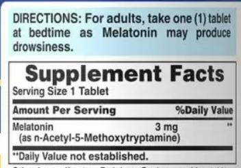 Мелатонин, Melatonin, Puritan's Pride, 3 мг, 120 таблеток