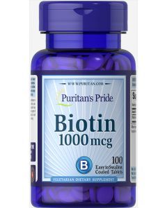 Биотин, Biotin, Puritan's Pride, 1000 мкг, 100 таблеток
