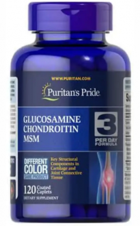 Глюкозамин хондроитин и МСМ, Double Strength Glucosamine, Chondroitin MSM, Puritan's Pride, 120 капс