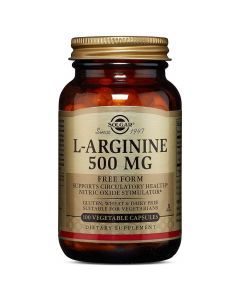 Аргинин, L-Arginine, Solgar, 500 мг, 100 капсул