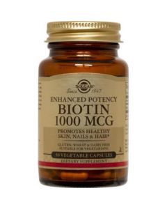 Биотин, Biotin, Solgar, 1000 мкг, 50 капсул