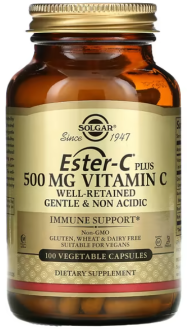Solgar, Ester-C Plus, 500 mg Vitamin C, 100 Veggie Caps