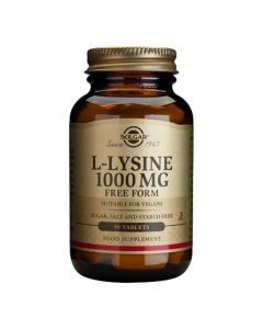 Лизин, L-Lysine, Solgar, 1000 мг, 50 таблеток