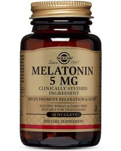 Мелатонин, Melatonin, Solgar, 5 мг, 60 таблеток