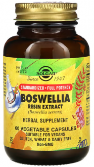 Босвелия (Boswellia Resin Extract), Solgar, 60 капсул