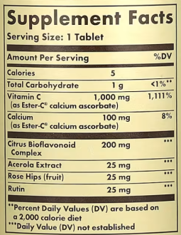 Эстер С плюс, Ester-C Plus, Solgar, 1000 мг, 90 таблеток