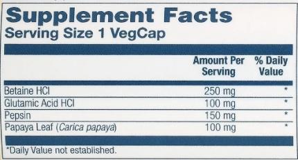 Бетаин HCl + пепсин, HCL with Pepsin, Solaray, 250 мг, 180 капсул