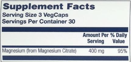 Магний цитрат, BioCitrate Magnesium, Solaray, 90 капсул
