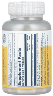 Витамин С с замедленным высвобождением, Vitamin C, Timed Release Vitamin C with Rose Hips & Acerola, Solaray, 1000 мг, 100 капс.